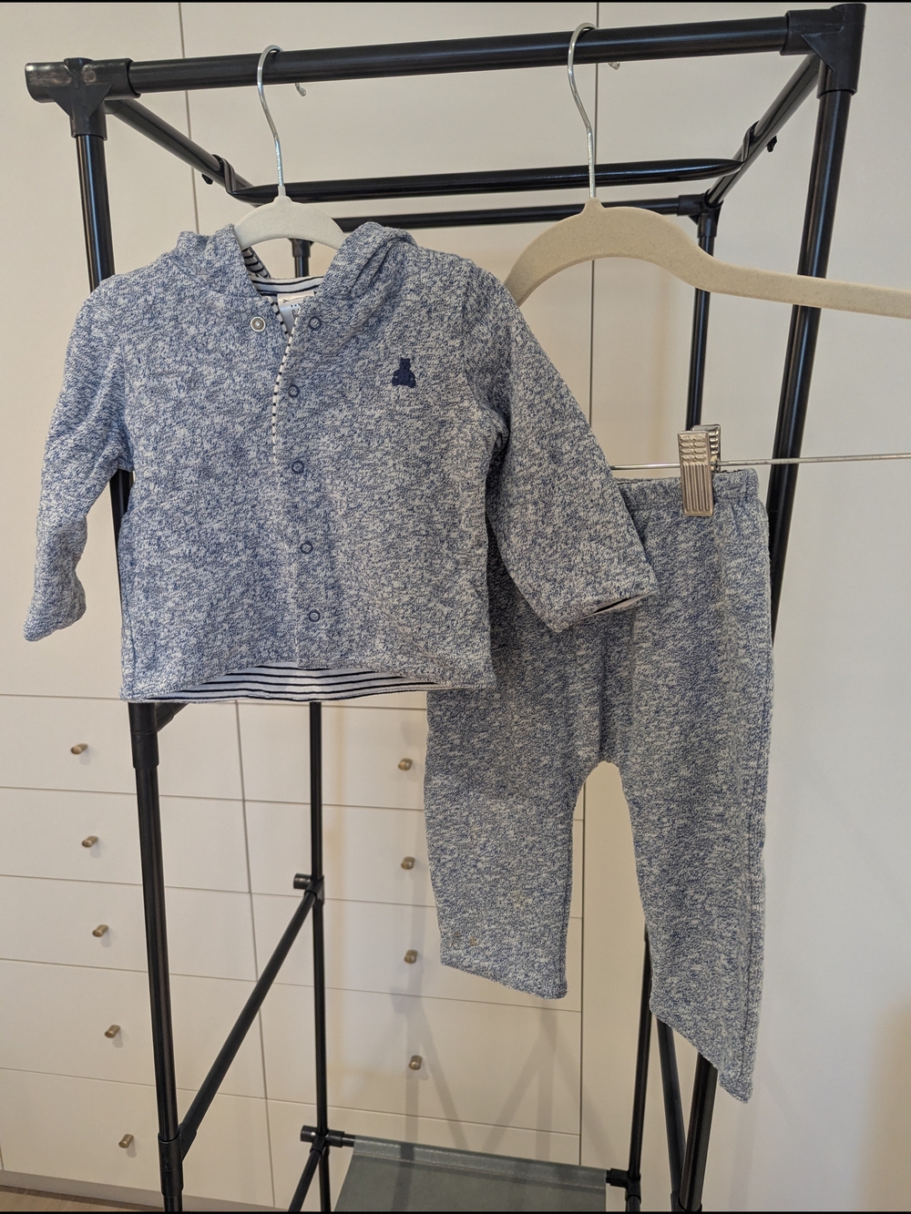 GAP Baby Reversible Matching Set Blue Hoodie And Pants